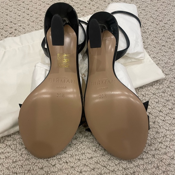 New w/box Alexander Birman Clarita Bell-Heel Patent Leather Sandals - Picture 4 of 5